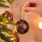 Fall Ornaments for Christmas Trees, 16ct Bronze Copper Brown Gold Shatterproof Fall Christmas Tree Decorations, 2.36 Inches Luxury Hanging Ball Ornaments for Thanksgiving Autumn Harvest